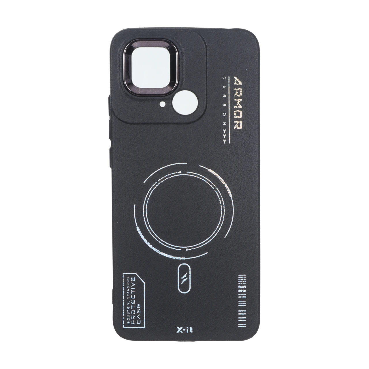 قاب Armor لنز متال Texture طرح مگ سیف مناسب برای شیائومی Redmi 10C / Redmi 10 Power / Poco C40