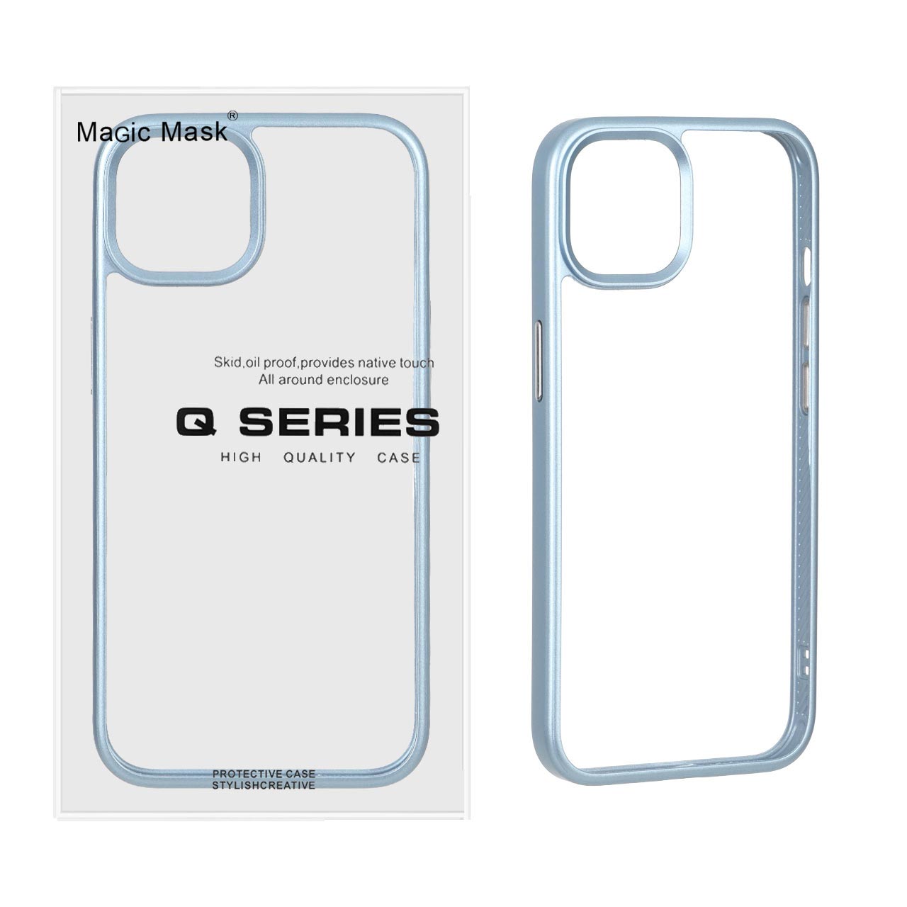 قاب Q Series شفاف Ice آبی اورجینال مناسب برای آیفون 12 پرو مکس