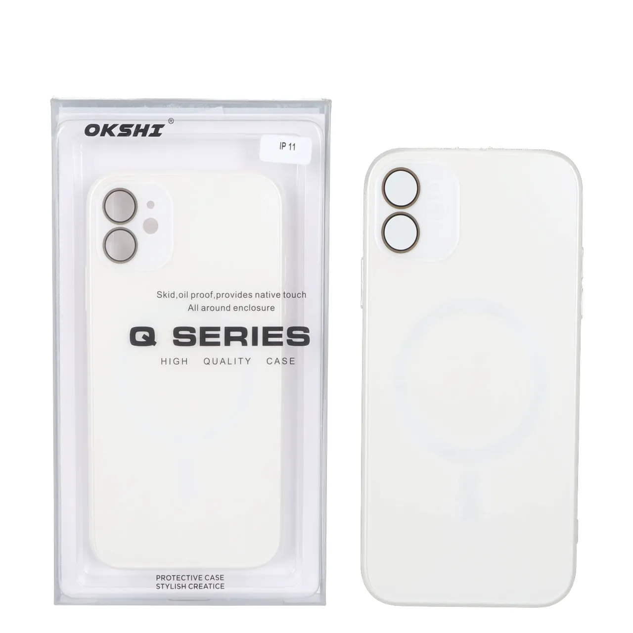 قاب طرح PVD MagSafe Qseries ضدخش لنز گلس دار مناسب برای آیفون 11