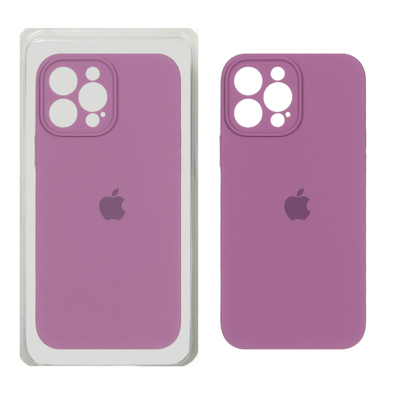 قاب سیلیکونی پاک کنی اورجینال ++A مدل Apple iPhone 13 Pro Max - ارغوانی (پک دار)