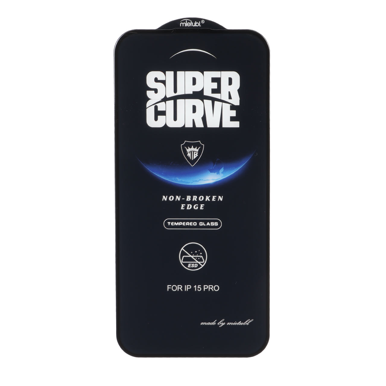 محافظ صفحه نمایش شیشه‌ای Mietubl مدل Super Curve ESD NTC مناسب برای آیفون ۱۵ پرو