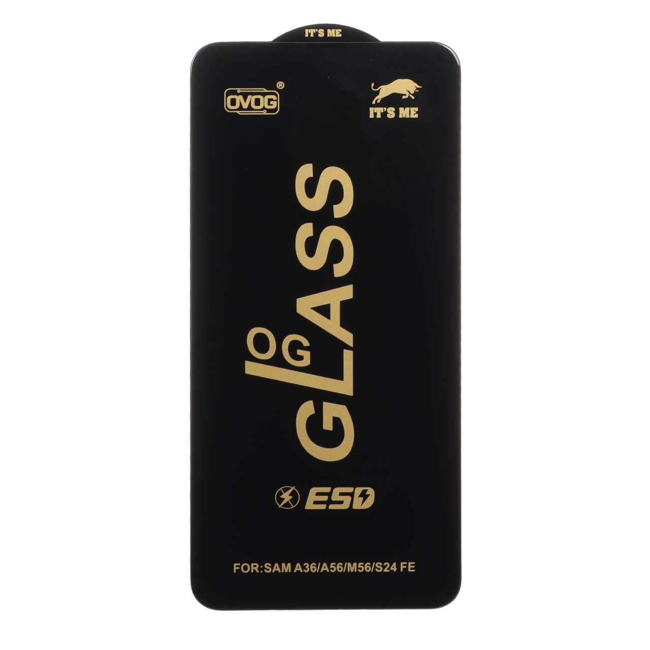 محافظ صفحه نمایش شیشه ای فول کاور OVOG مدل ESD مناسب برای سامسونگ گلکسی S25 FE / S24 FE / A57 / A37 / A56 / A36 / M56
