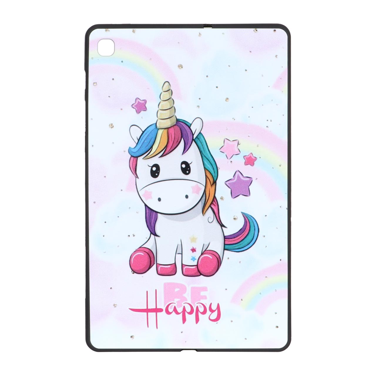 قاب طرح یونیکورن فانتزی Be Happy مناسب برای تبلت سامسونگ گلکسی P615 و P619