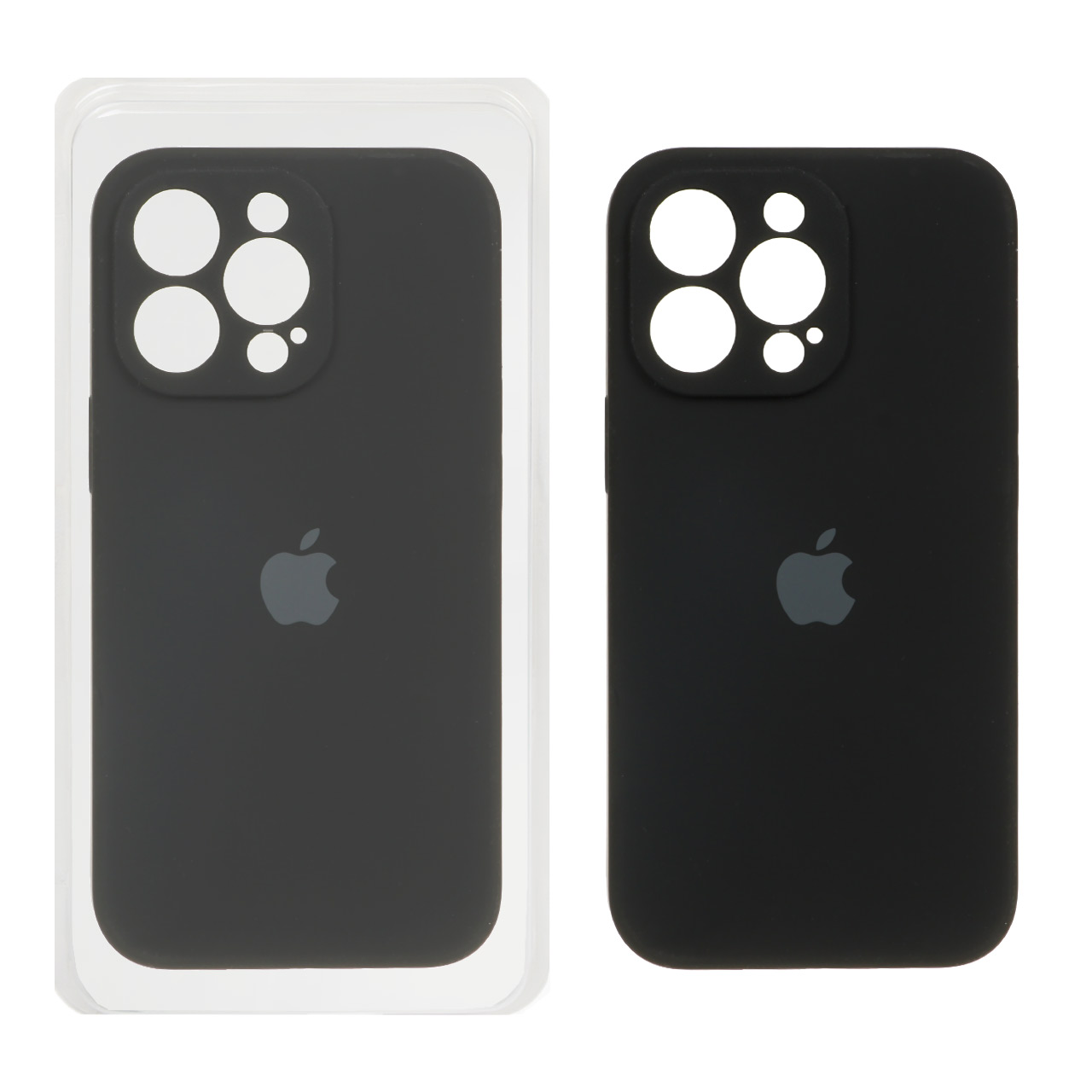 قاب سیلیکونی پاک کنی محافظ لنزدار اورجینال Apple iPhone 13 Pro - مشکی (پک اصلی)