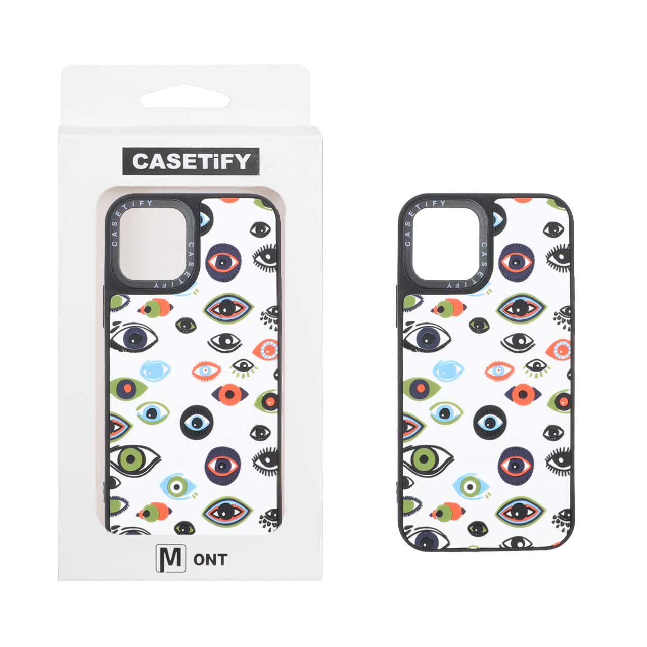 قاب طرح برجسته فانتزی چشم Casetify مناسب برای آیفون 12 پرو و آیفون 12