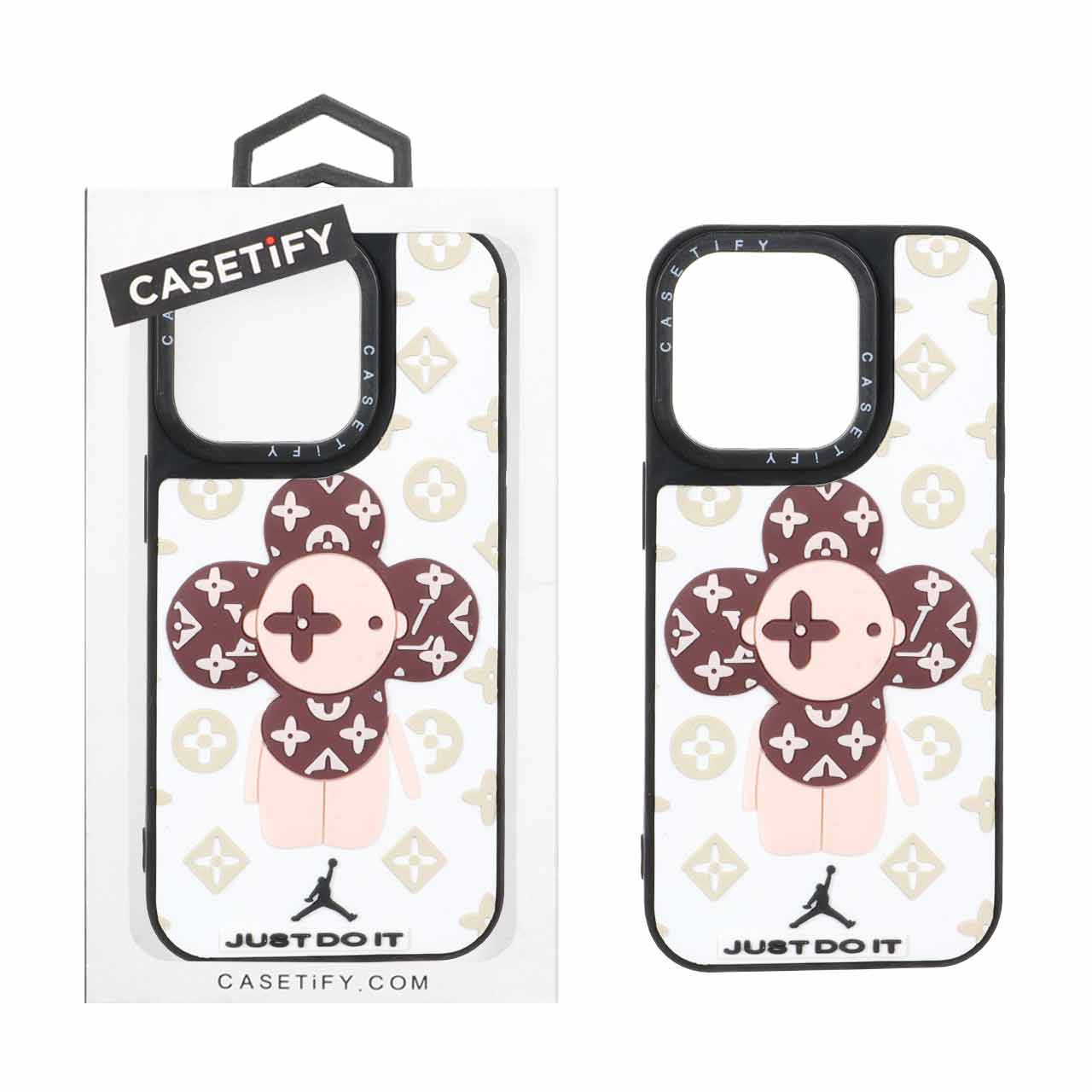 قاب Casetify طرح برجسته فانتزی لوگو LV و Jordan مناسب برای آیفون 14 پرو