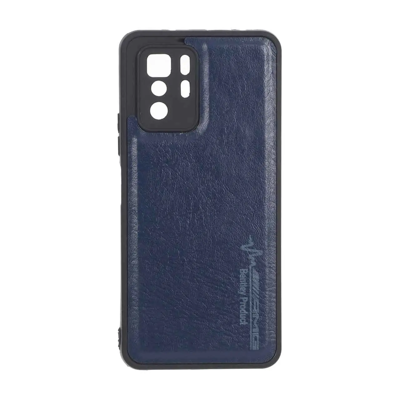 قاب طرح چرم AMG محافظ لنزدار Xiaomi Redmi Note 10 Pro 5G / Poco X3 GT - سرمه ای