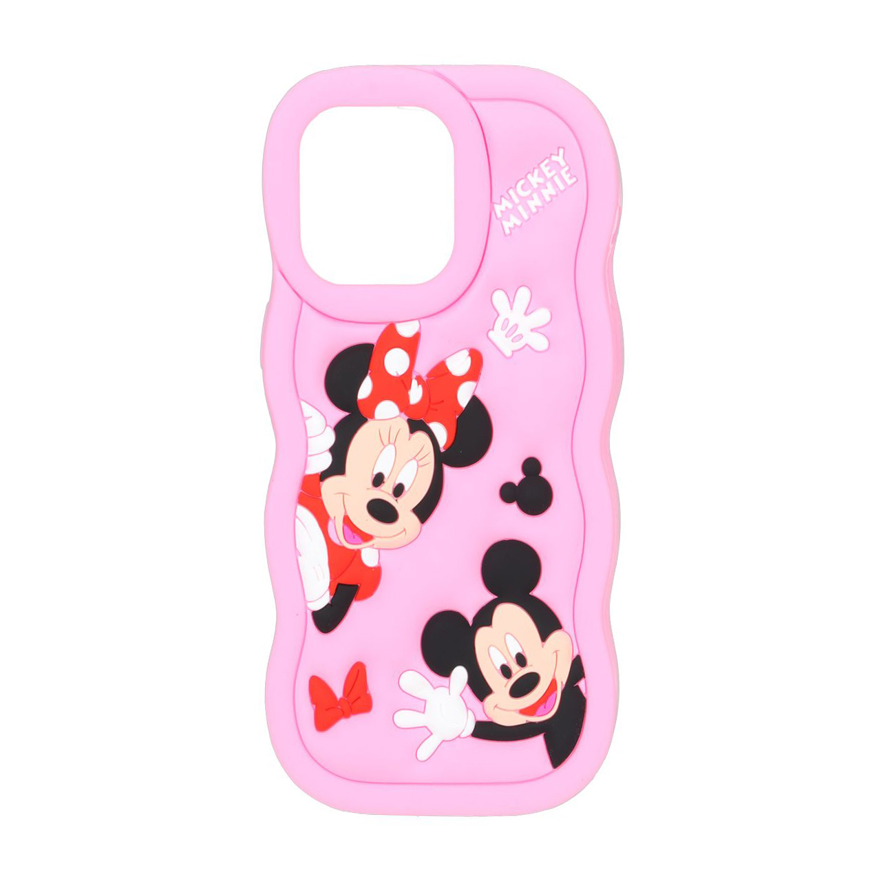 قاب سیلیکونی کنگره ای طرح Mickey Minnie برجسته فانتزی مناسب برای آیفون 14 پرو مکس