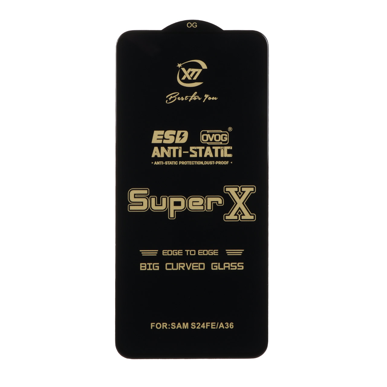 محافظ صفحه نمایش آنتی استاتیک Full Cover Super X مدل Samsung Galaxy S25 FE / S24 FE / A57 / A37 / A56 / A36