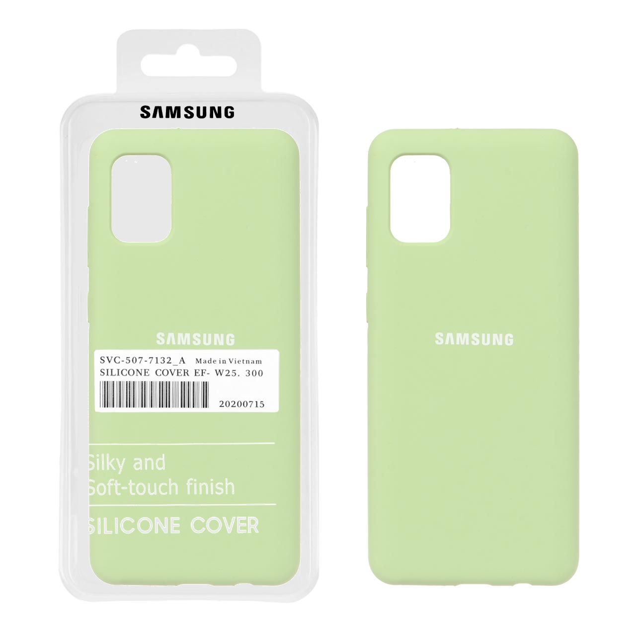 قاب سیلیکونی پاک کنی اورجینال درجه یک Samsung Galaxy A31 - سبز مغز پسته ای (پک دار)
