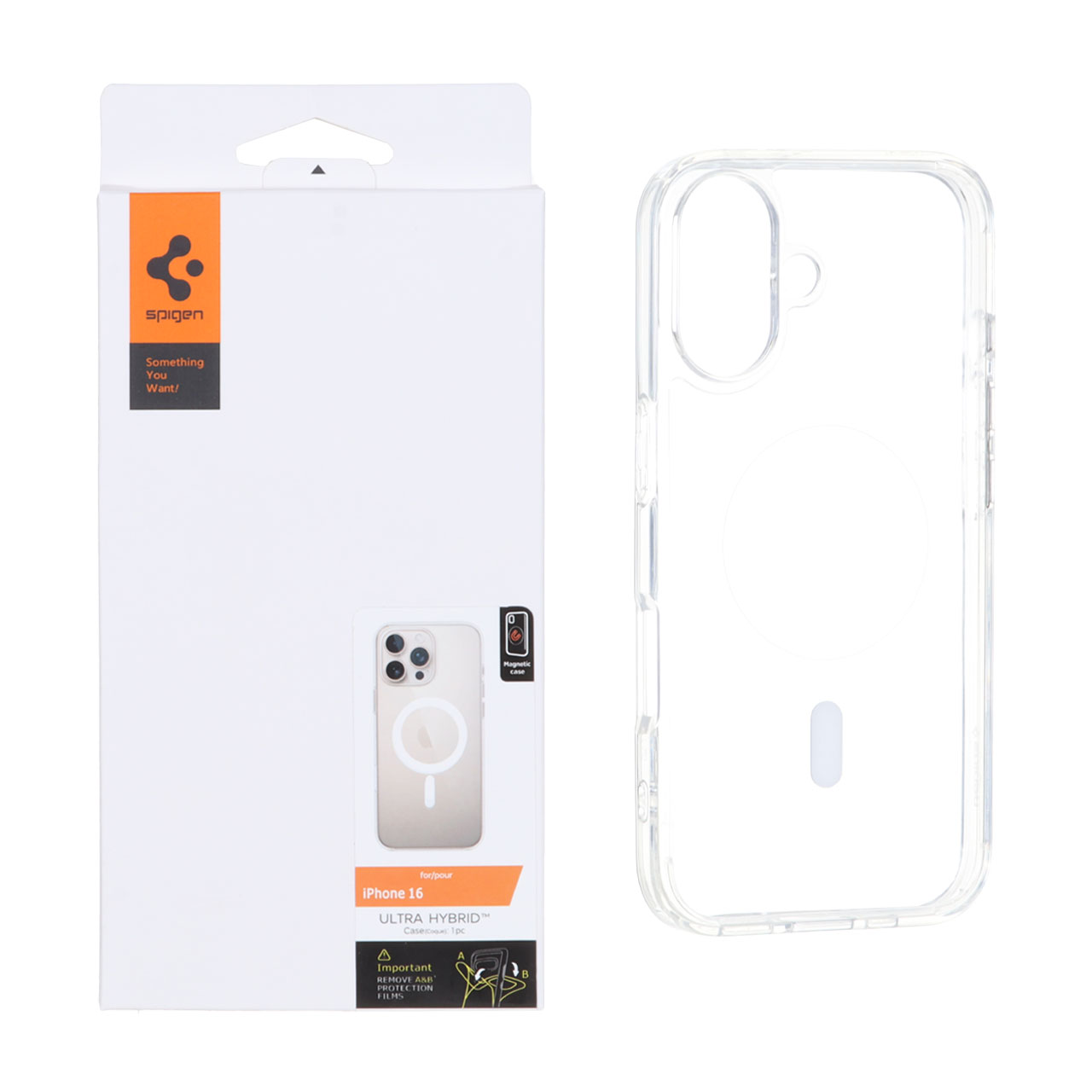 قاب شفاف مگ سیف Spigen Ultra Hybrid ژله ای مناسب برای آیفون 16