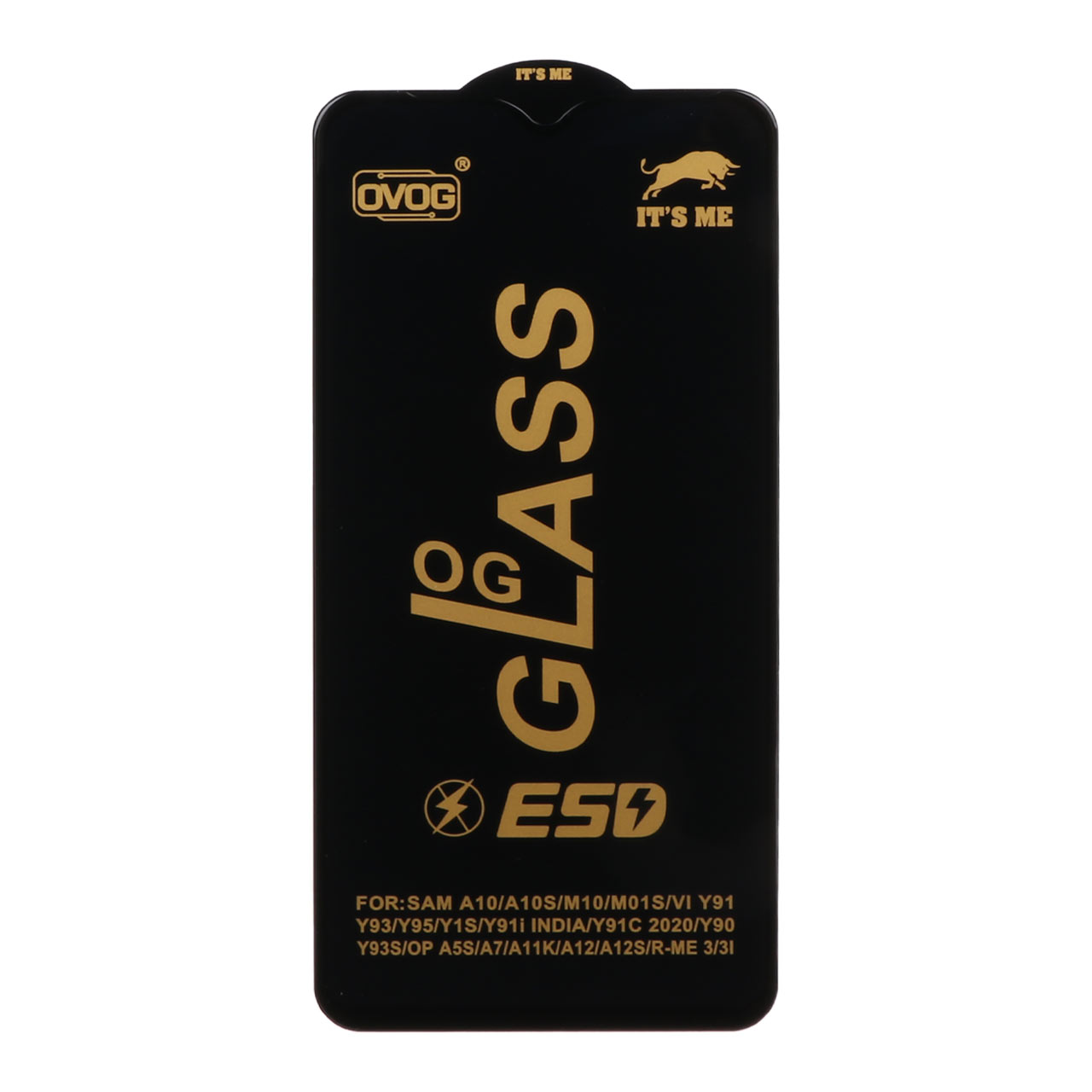 محافظ صفحه نمایش شیشه ای فول کاور OG ESD OVOG مناسب برای سامسونگ A10/A10S/M10/M20/M01S و گوشی های دیگر مشکی