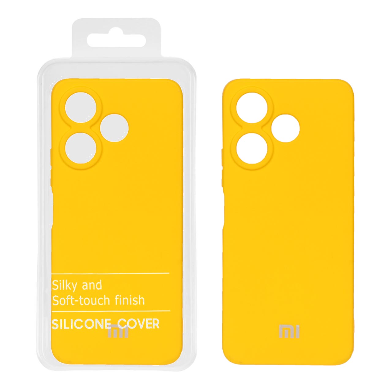 قاب نیو سیلیکون محافظ لنزدار RFF مدل Xiaomi Redmi 13X / Redmi 13 4G / Poco M6 4G - زرد (پک دار)