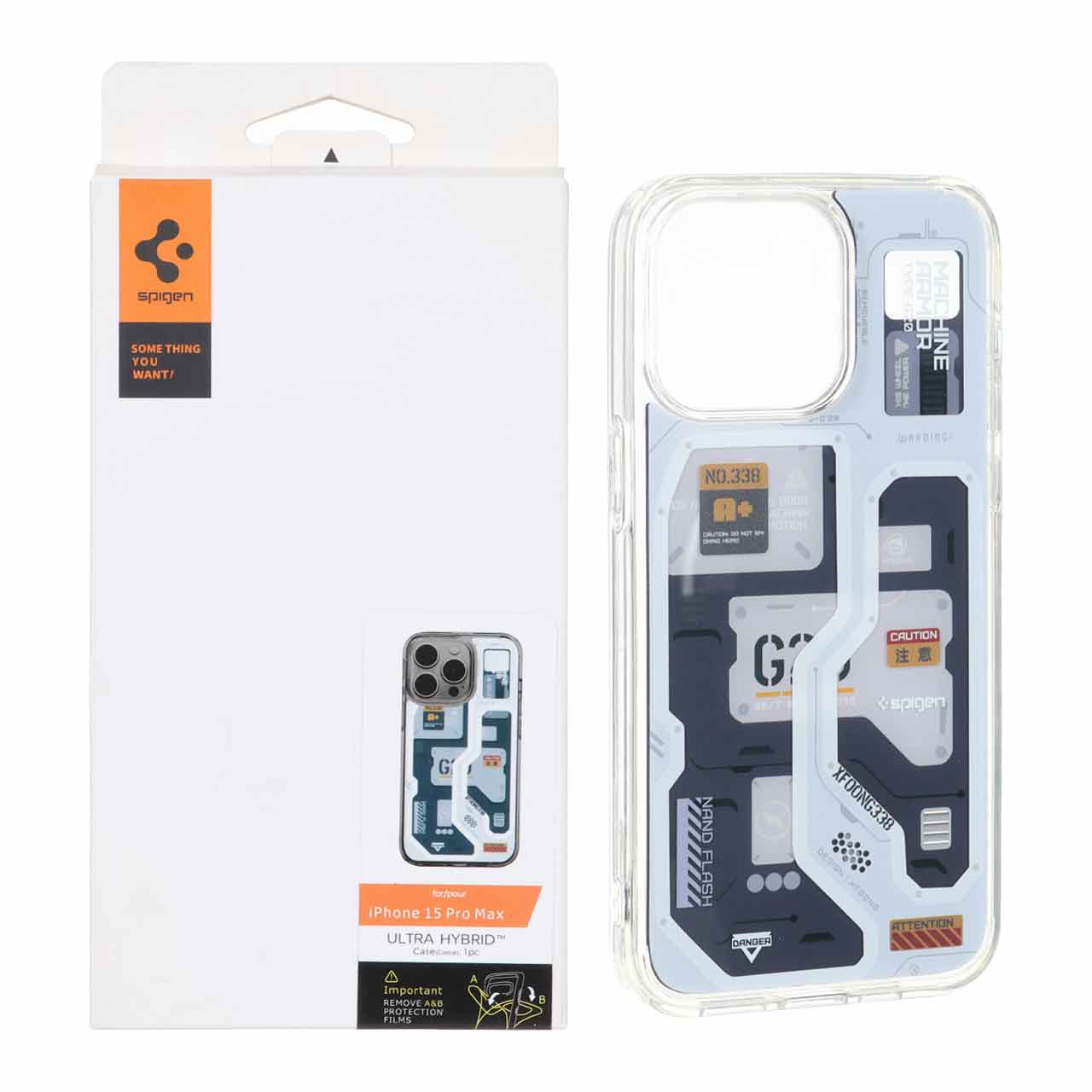 قاب اسپيگن (Spigen) طرح تکنولوژی G20 مناسب برای آیفون 15 پرو مکس