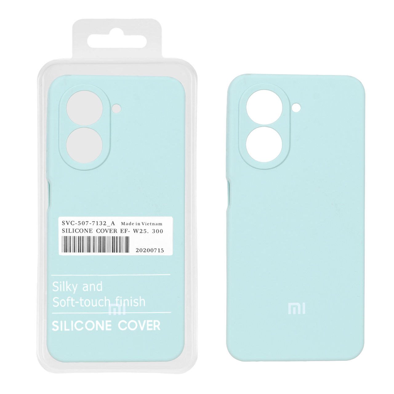 قاب سیلیکونی پاک کنی اورجینال درجه یک Xiaomi Redmi A5 / Poco C71 - سبز روشن (پک دار)