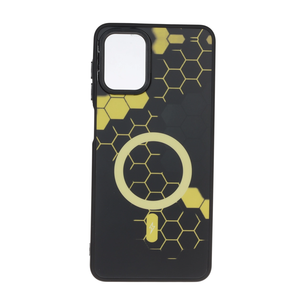 قاب طرح Hexagon مگ سیف مناسب برای سامسونگ گلکسی A12 / M12 / F12 زرد
