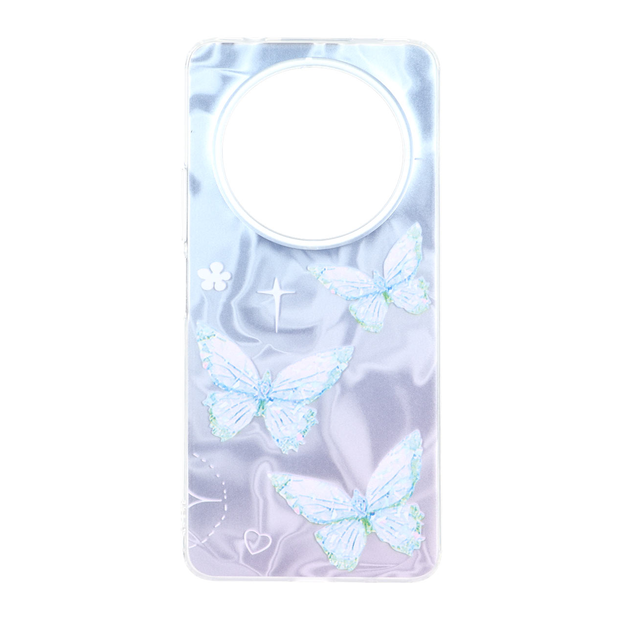 قاب Silver Cloud طرح پروانه و ابر دور ژله ای مناسب برای شیائومی ردمی A3 / A3x / پوکو C61