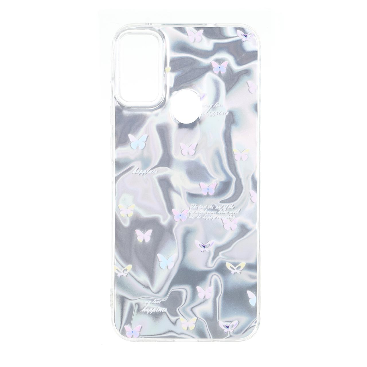 قاب طرح Silver Cloud پروانه ای دور ژله ای مناسب برای سامسونگ گلکسی A11 / M11
