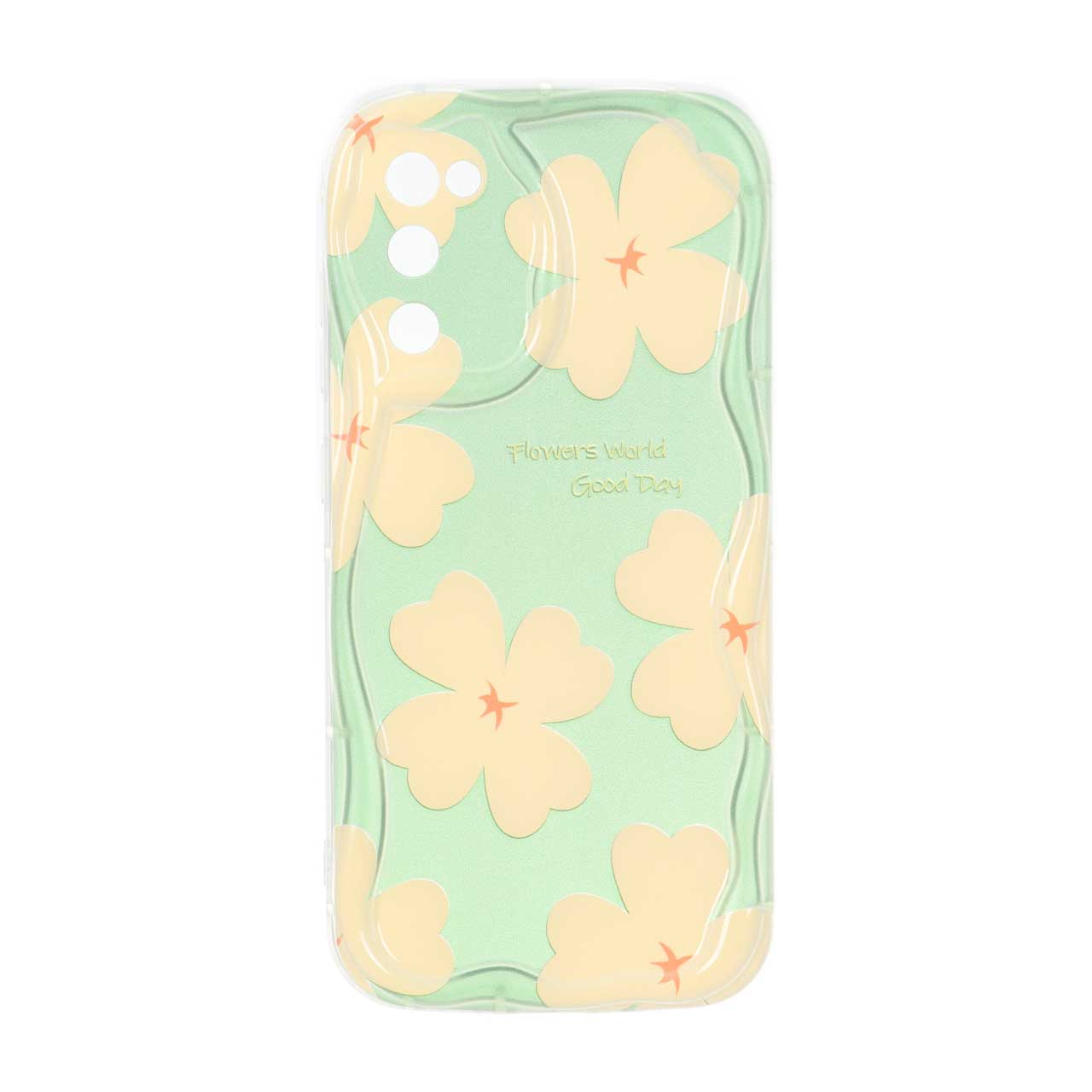 قاب کنگره‌ای ژله‌ای طرح‌دار محافظ لنزدار مناسب برای Samsung Galaxy S20 FE
