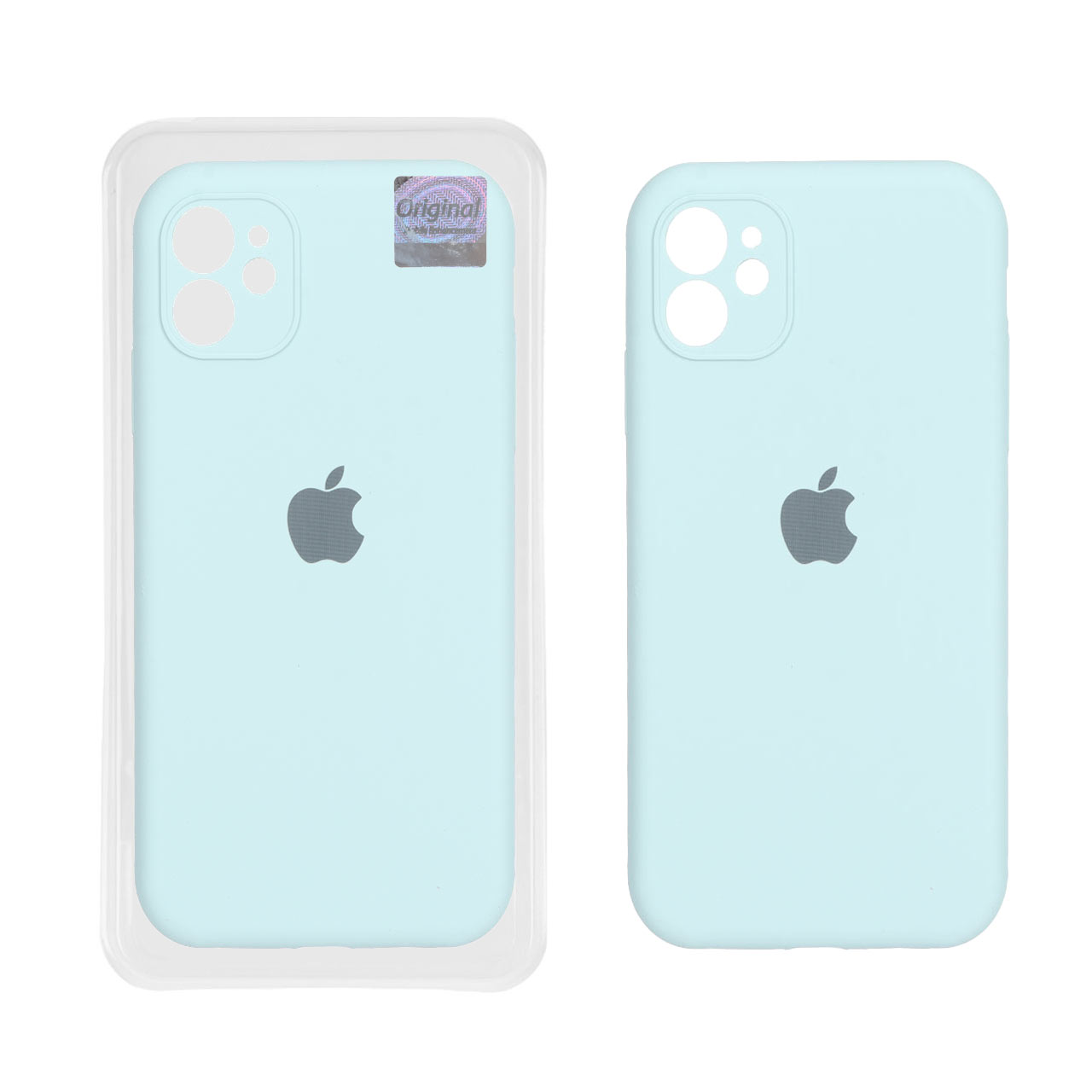 قاب سیلیکونی پاک کنی اورجینال Master Quality مدل Apple iPhone 11 - آبی کبریتی (پک دار)