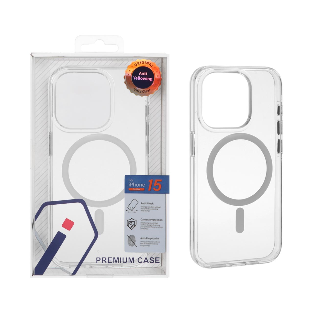 قاب اورجینال WiWU شفاف Magsafe مدل Apple iPhone 15 Pro