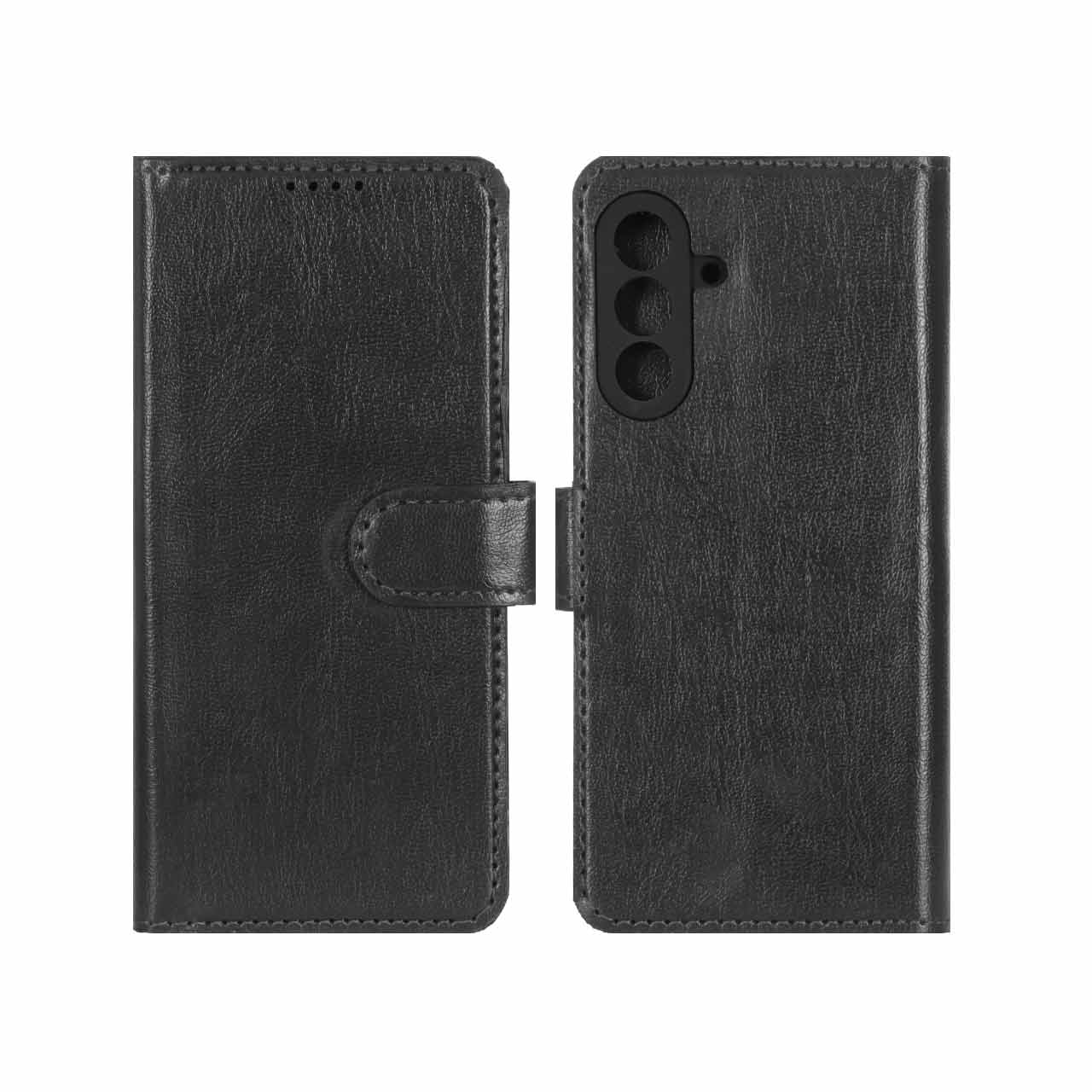 کیف موبایل چرمی مگنتی محافظ لنزدار مناسب برای سامسونگ گلکسی آ 17 و آ 26 - مشکی