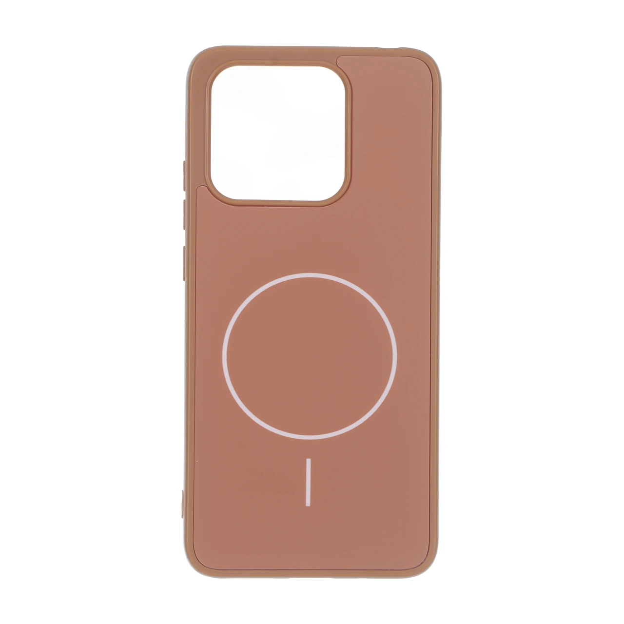 قاب طرح PVD مات طرح مگ سیف Xiaomi Redmi 10C / Redmi 10 Power / Poco C40 - قهوه ای