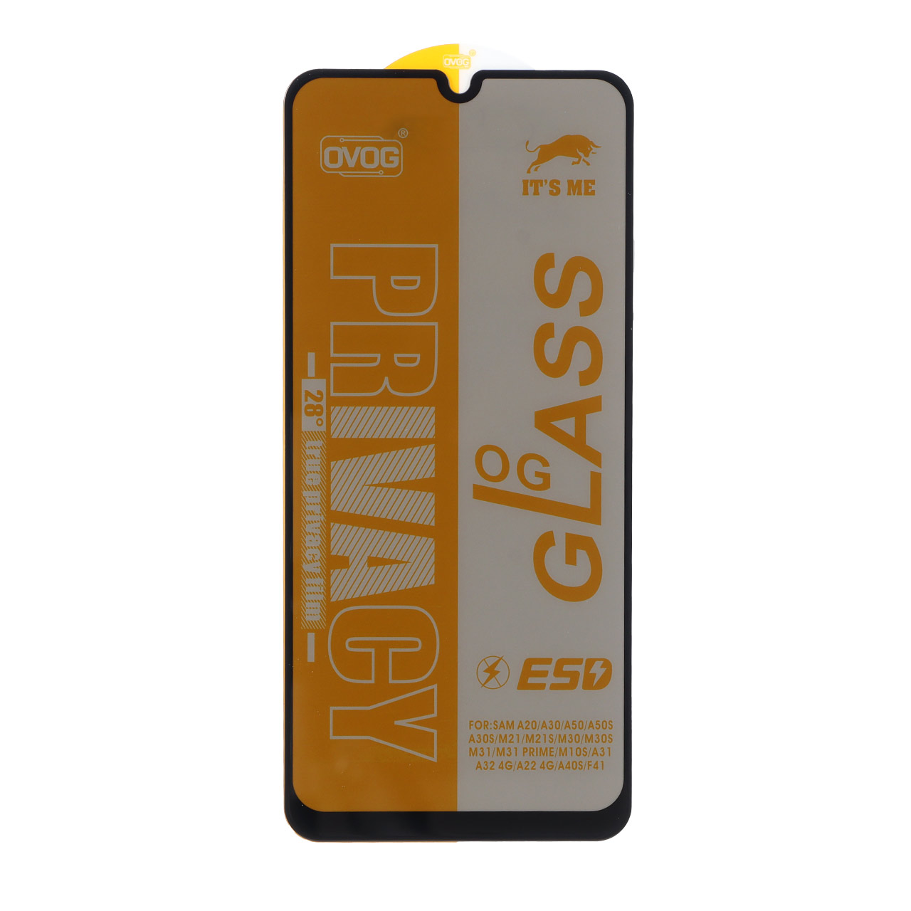 محافظ صفحه نمایش شیشه ای درجه یک Full Cover Privacy OG - ESD OVOG مدل Samsung Galaxy A31 / A32 4G / A33 5G / A22 4G / F22 4G / M22 / M32 4G