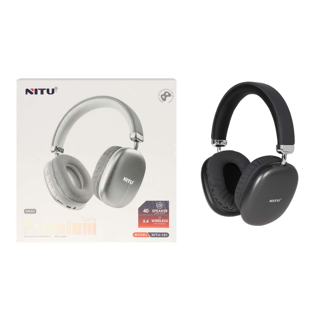 هدفون بی سیم و باسیم Nitu مدل Nitu-101 مشکی