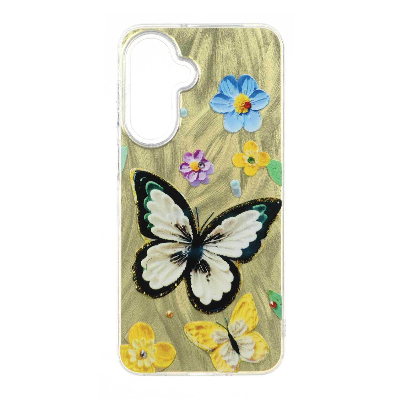 قاب طرح اطلسی Flower دور شفاف مناسب برای سامسونگ گلکسی A17 و A26