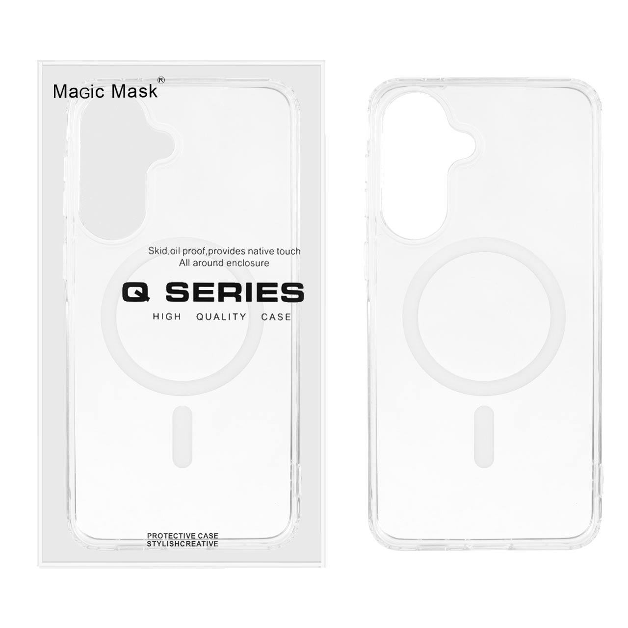 قاب اورجینال Magic Mask پشت سخت شفاف MagSafe مناسب برای سامسونگ Galaxy A56 و Galaxy A36