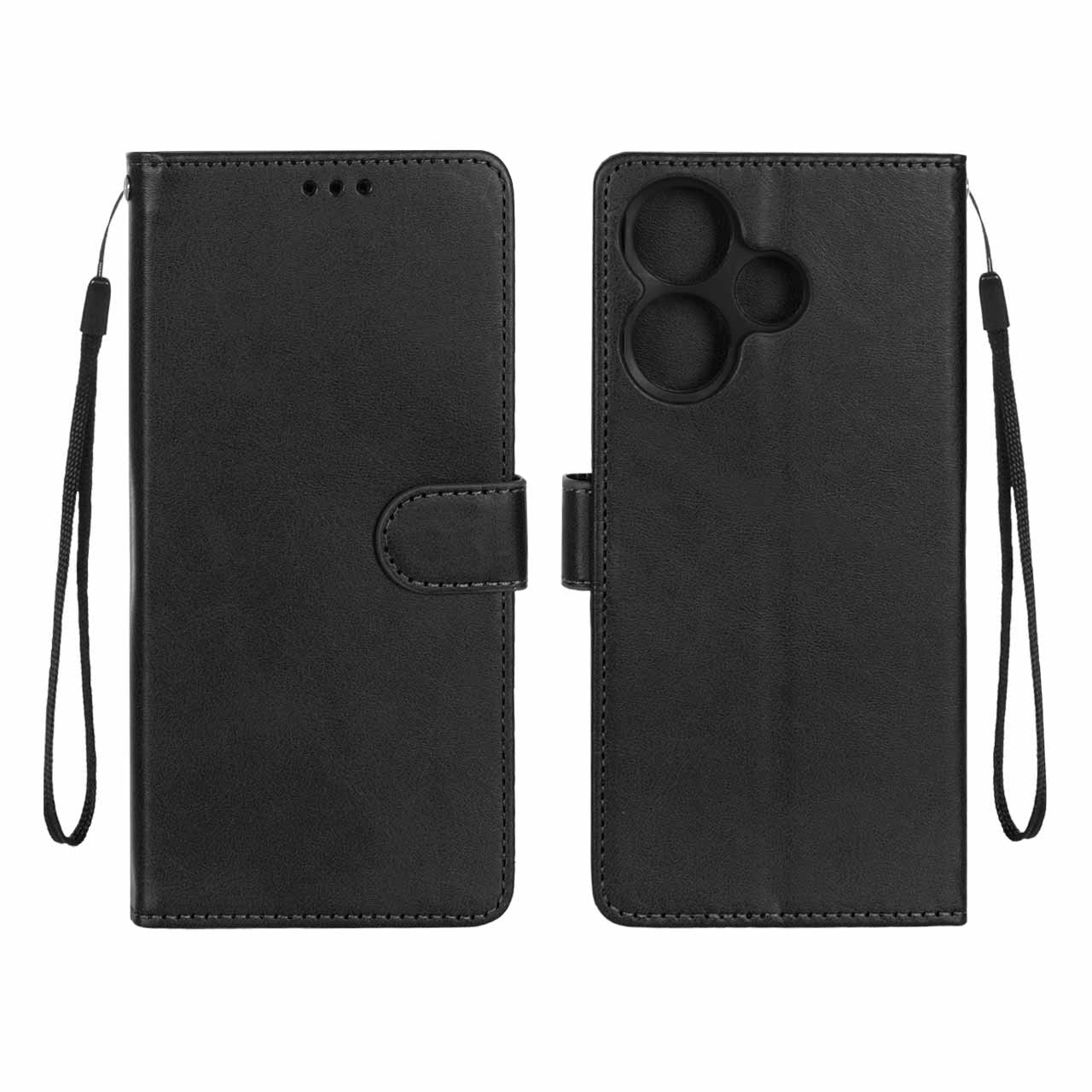 کیف چرمی مگنتی MNC مشکی مناسب برای شیائومی Redmi 13X / Redmi 13 4G / Poco M6 4G