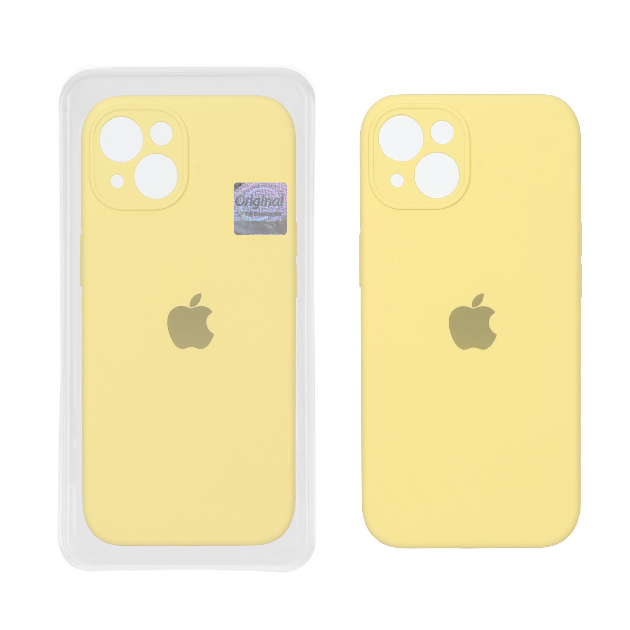 قاب سیلیکونی پاک کنی اورجینال Master Quality مدل Apple iPhone 13 / iPhone 14 - زرد (پک دار)