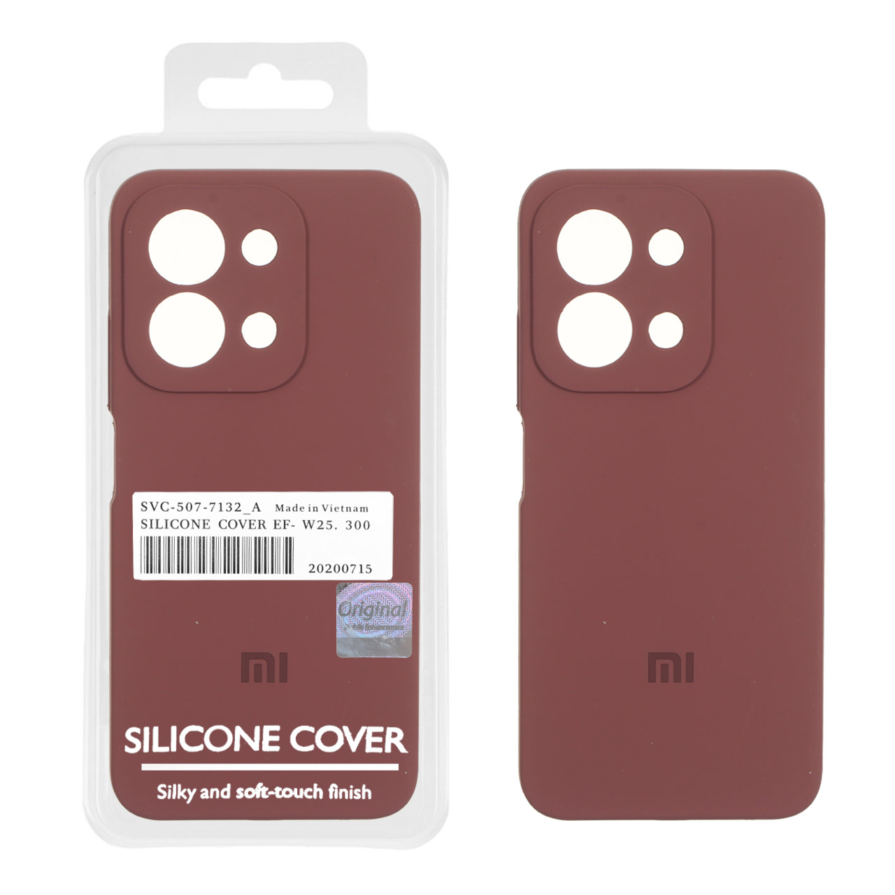 قاب سیلیکونی پاک کنی اورجینال Master Quality مدل نسخه گلوبال Xiaomi Redmi 15C / Poco C85 - زرشکی (پک دار)