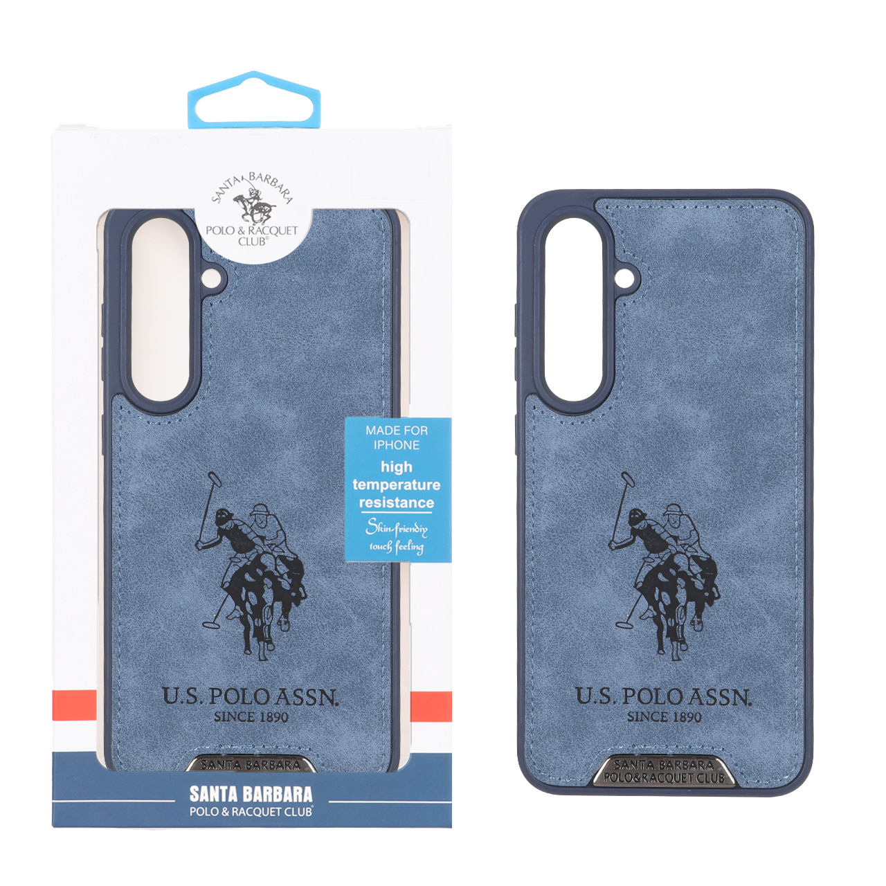 قاب اورجینال طرح جیر آبی US Polo Assn مناسب برای سامسونگ گلکسی S24 FE