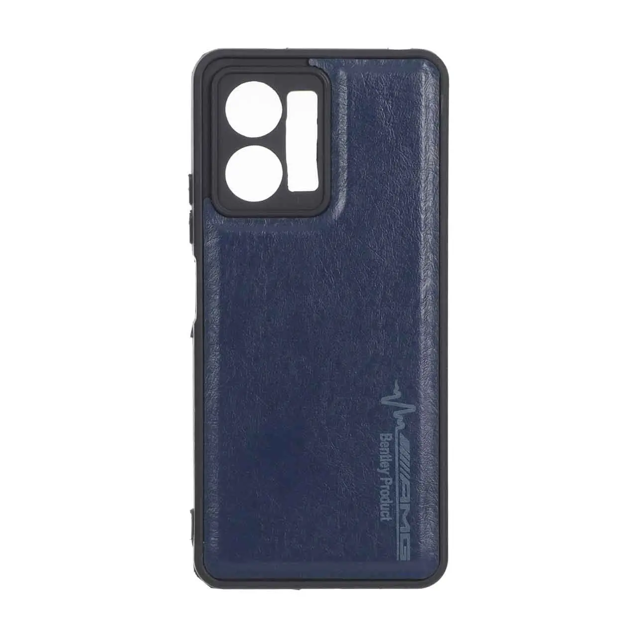 قاب طرح چرم AMG محافظ لنزدار Xiaomi Redmi Note 12 5G / Poco X5 5G - سرمه ای