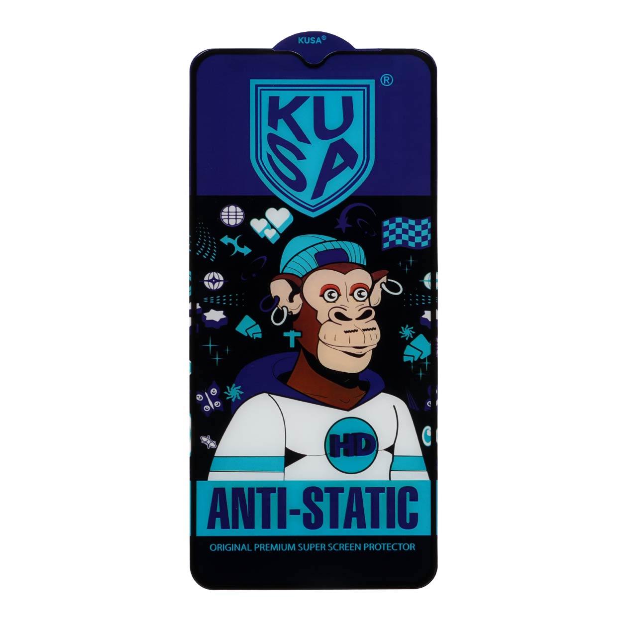 محافظ صفحه نمایش شیشه ای فول کاور Kusa Anti-Static مناسب برای گوشی‌های سامسونگ سری A, M, F