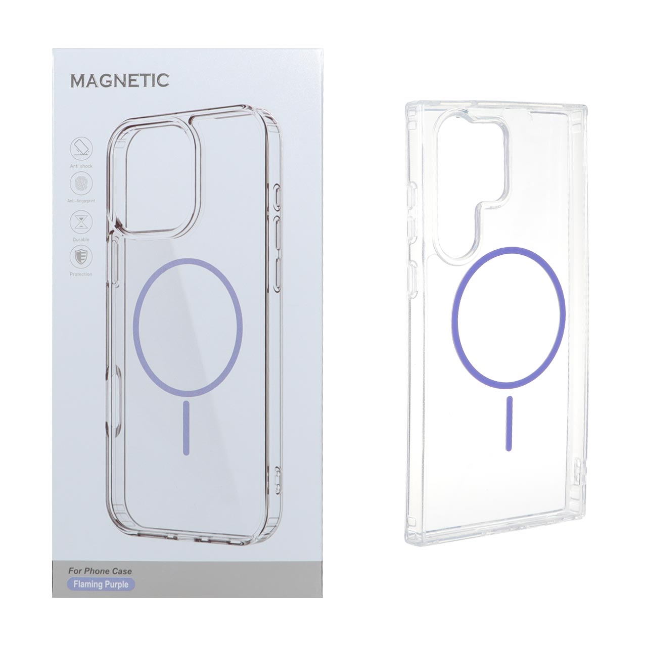 قاب اورجینال Magnetic دور ژله‌ ای مگ‌ سیف مناسب برای سامسونگ گلکسی S23 Ultra