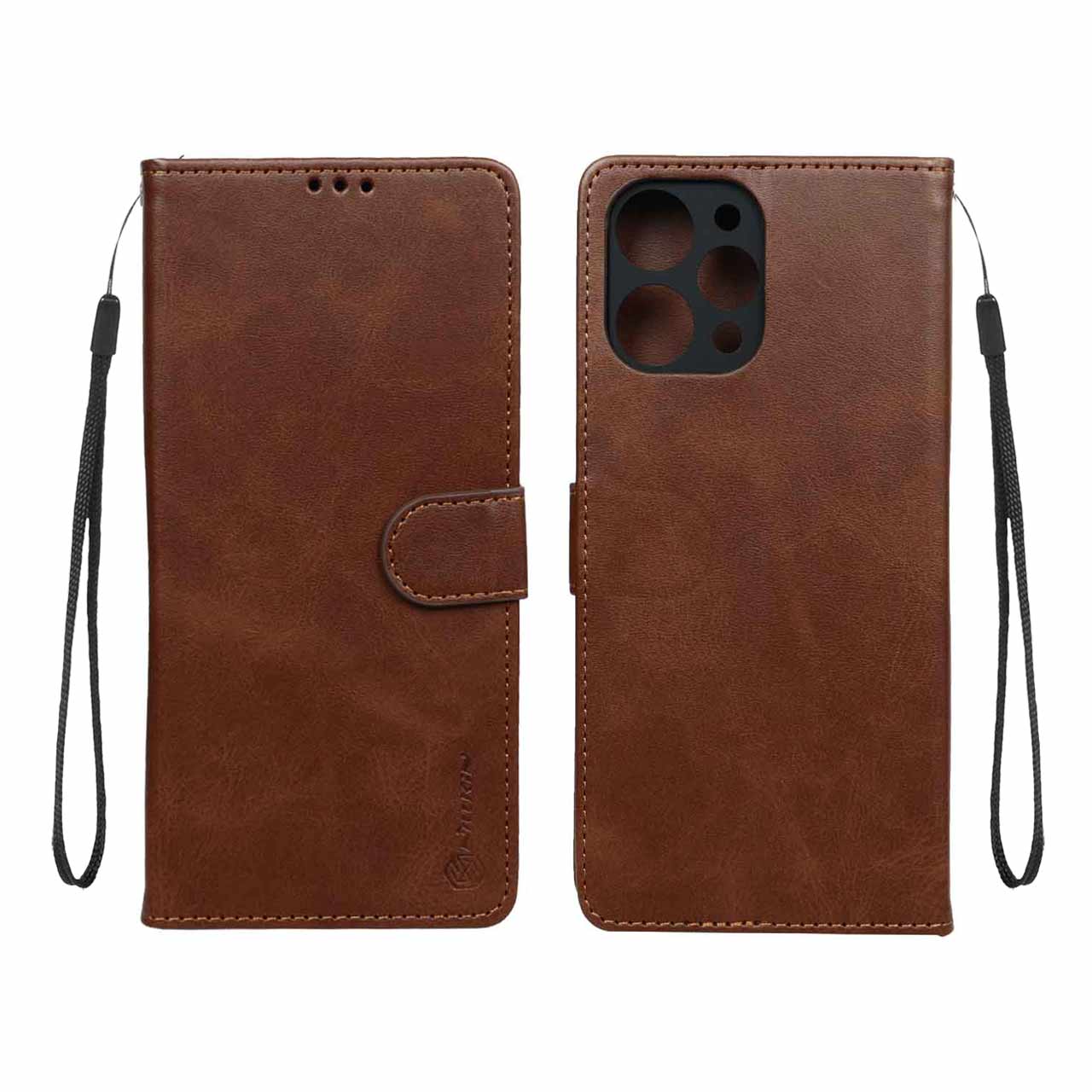 کیف موبایل مگنتی نیلکین Nillkin قهوه ای مناسب برای شیائومی ردمی 12 و پوکو M6 پرو 5G