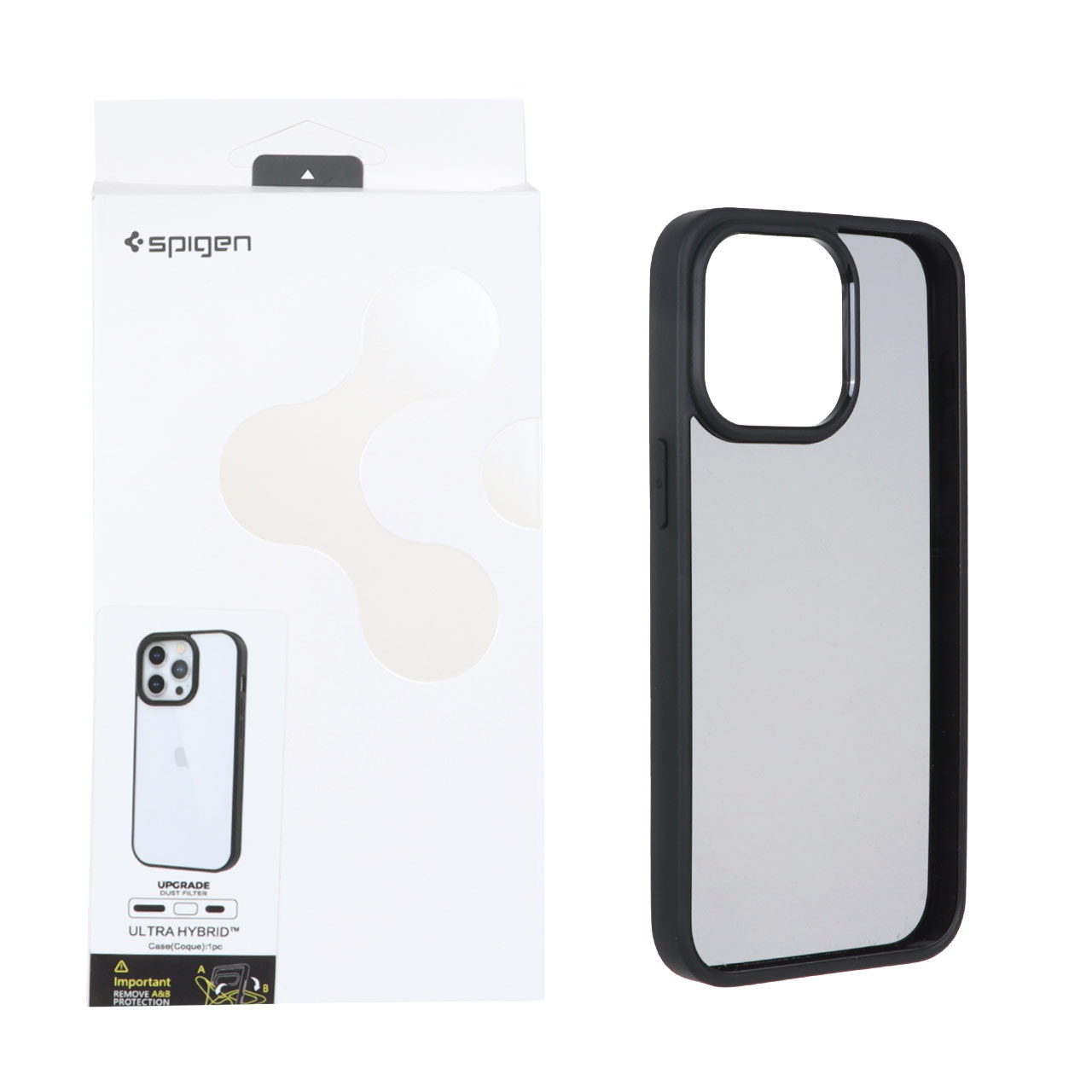 قاب اورجینال Spigen مدل Ultra Hybrid با توری اسپیکر فلزی مناسب برای آیفون ۱۵ پرو مکس مشکی