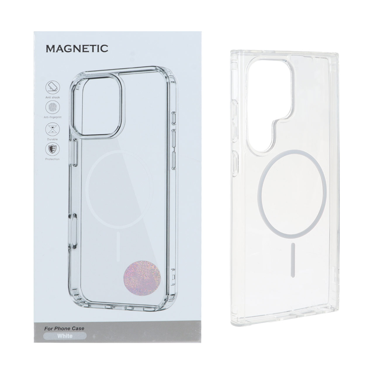 قاب MagSafe شفاف دور ژله ای Magnetic مناسب برای سامسونگ گلکسی S24 اولترا