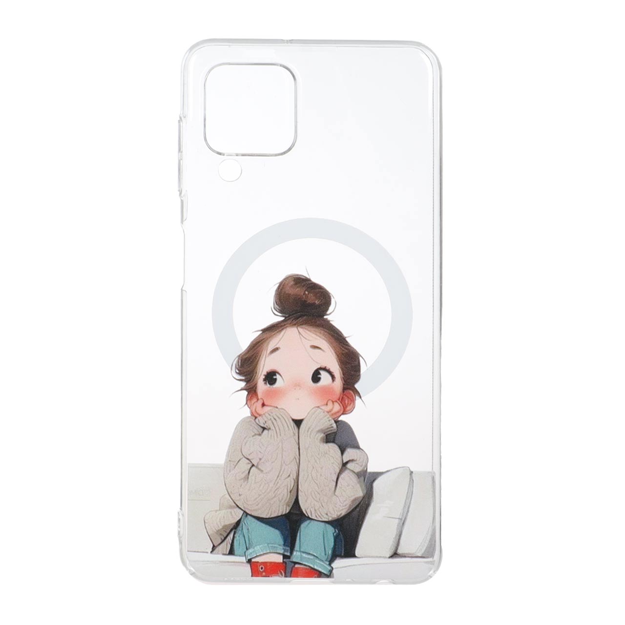 قاب طرح Cute Girl مگ سیف کریستالی مناسب برای سامسونگ گلکسی A22 4G / M32 4G / F22