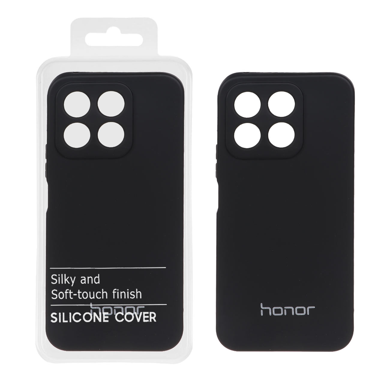 قاب سیلیکونی محافظ لنزدار مشکی با کیفیت مناسب برای Honor X8b