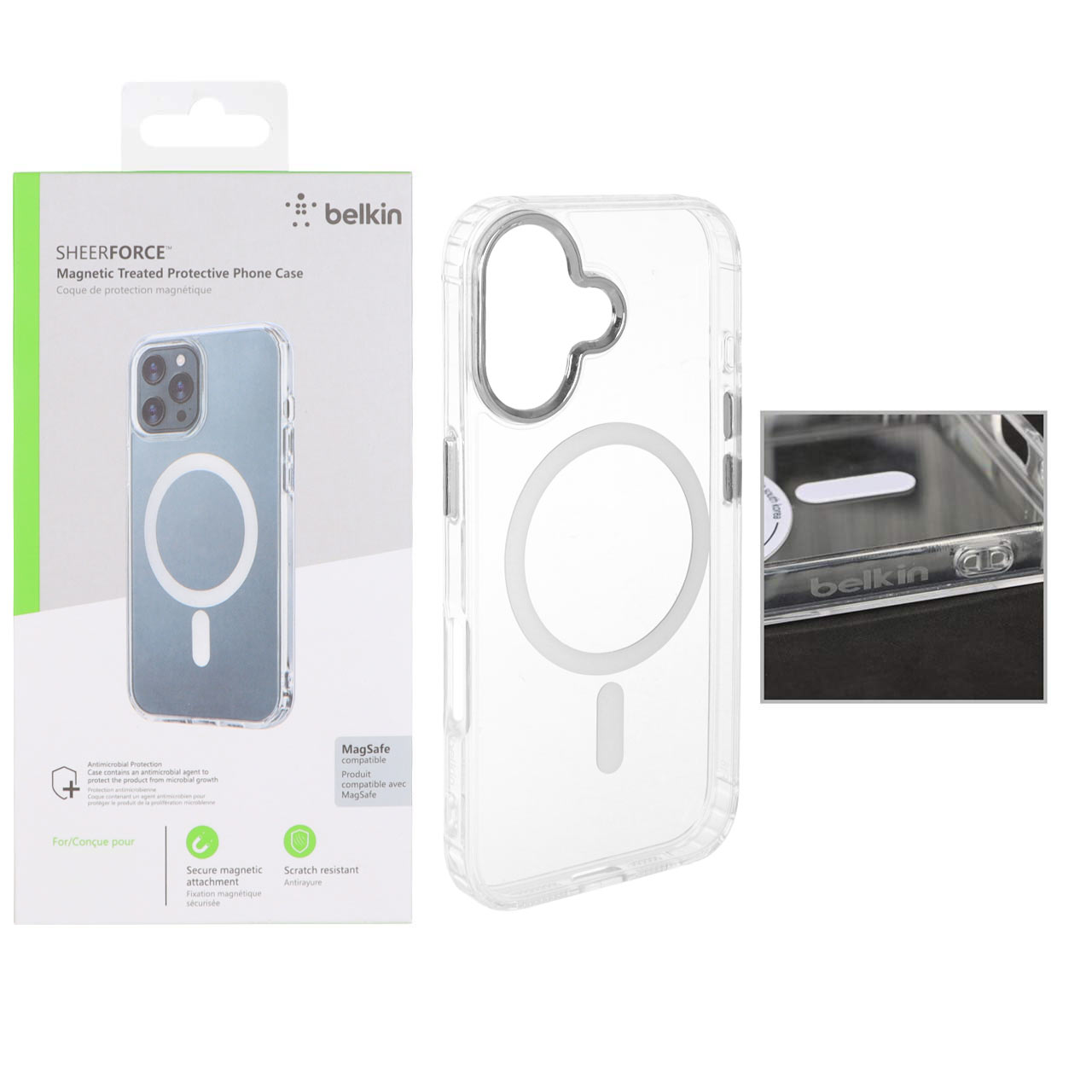 قاب اورجینال شفاف مگ‌سیف Belkin مناسب برای آیفون 16