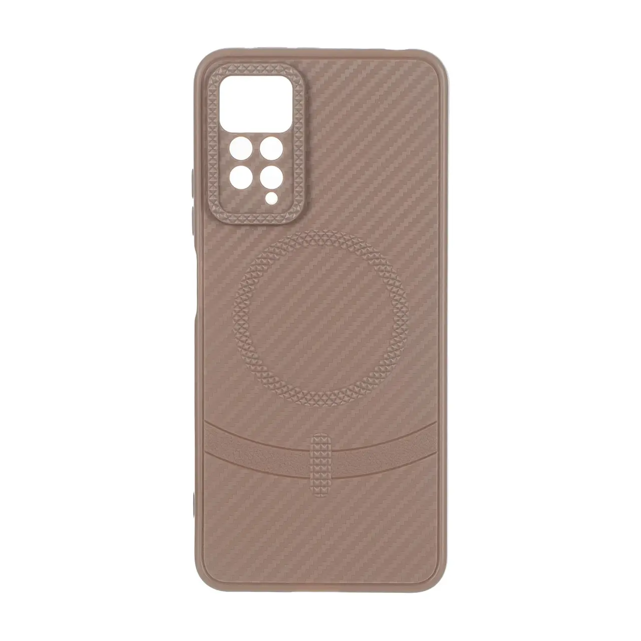 قاب هاشور لنز برجسته طرح مگ سیف سوزنی Xiaomi Redmi Note 12 Pro 4G / Redmi Note 11 Pro - نسکافه ای