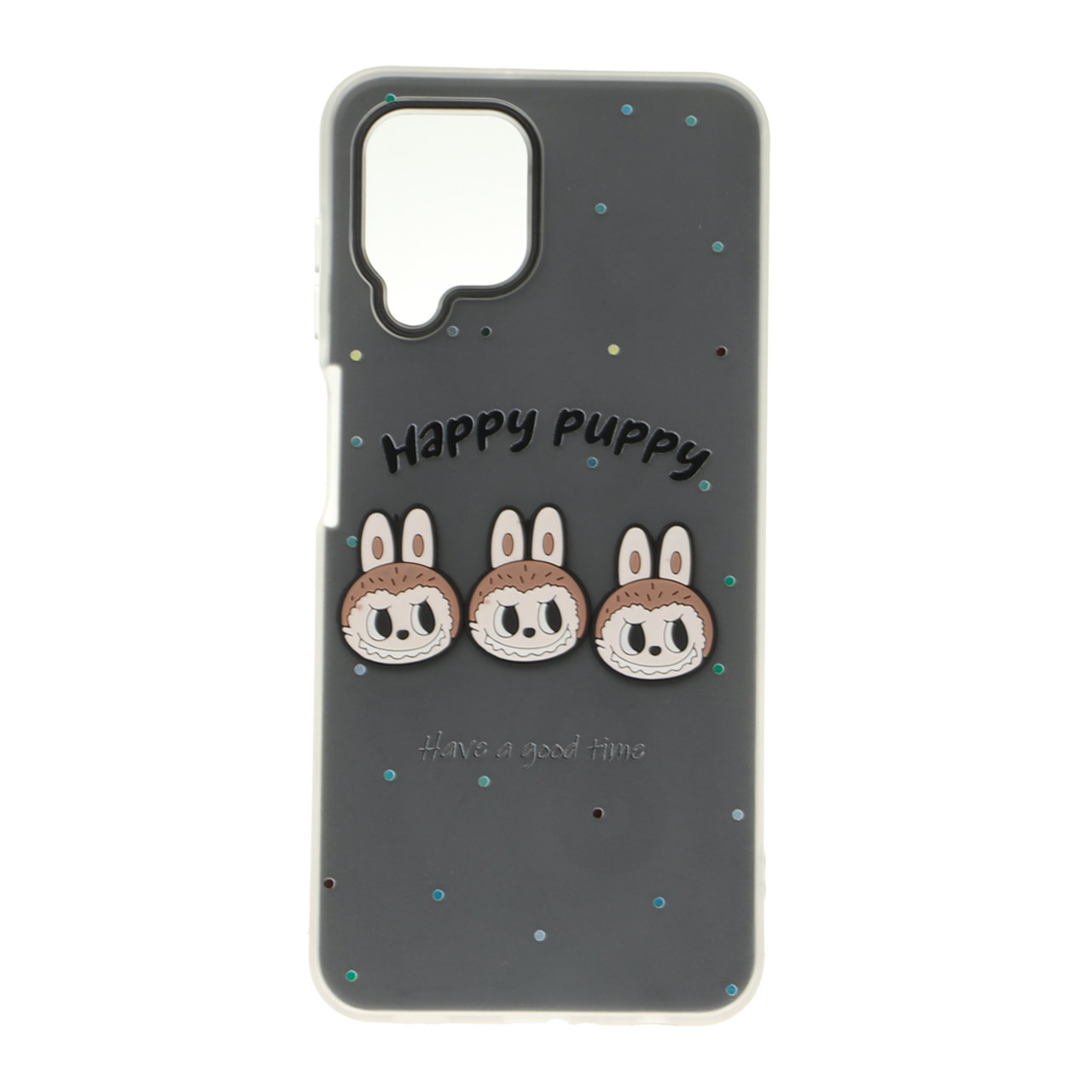 قاب طرح Happy Puppy عروسک برجسته مناسب برای سامسونگ گلکسی A22 4G و M32 4G و F22