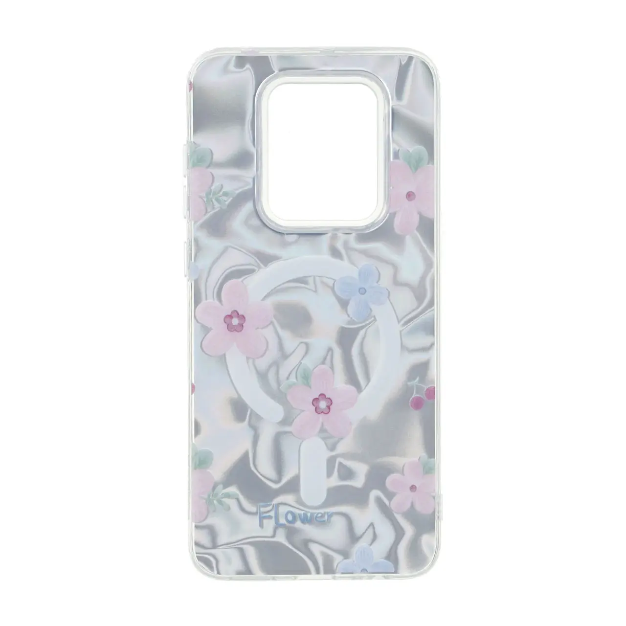 قاب طرح Silver Cloud گل برجسته مگ سیف مناسب برای شیائومی ردمی نوت 9، ردمی 10 ایکس 5G و ردمی 10 ایکس پرو 5G