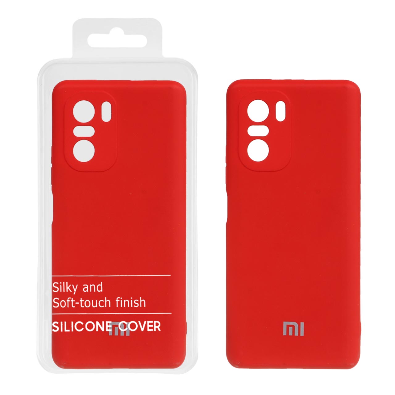 قاب نیو سیلیکون محافظ لنزدار RFF مدل Xiaomi Poco F3 / Mi 11i - قرمز (پک دار)
