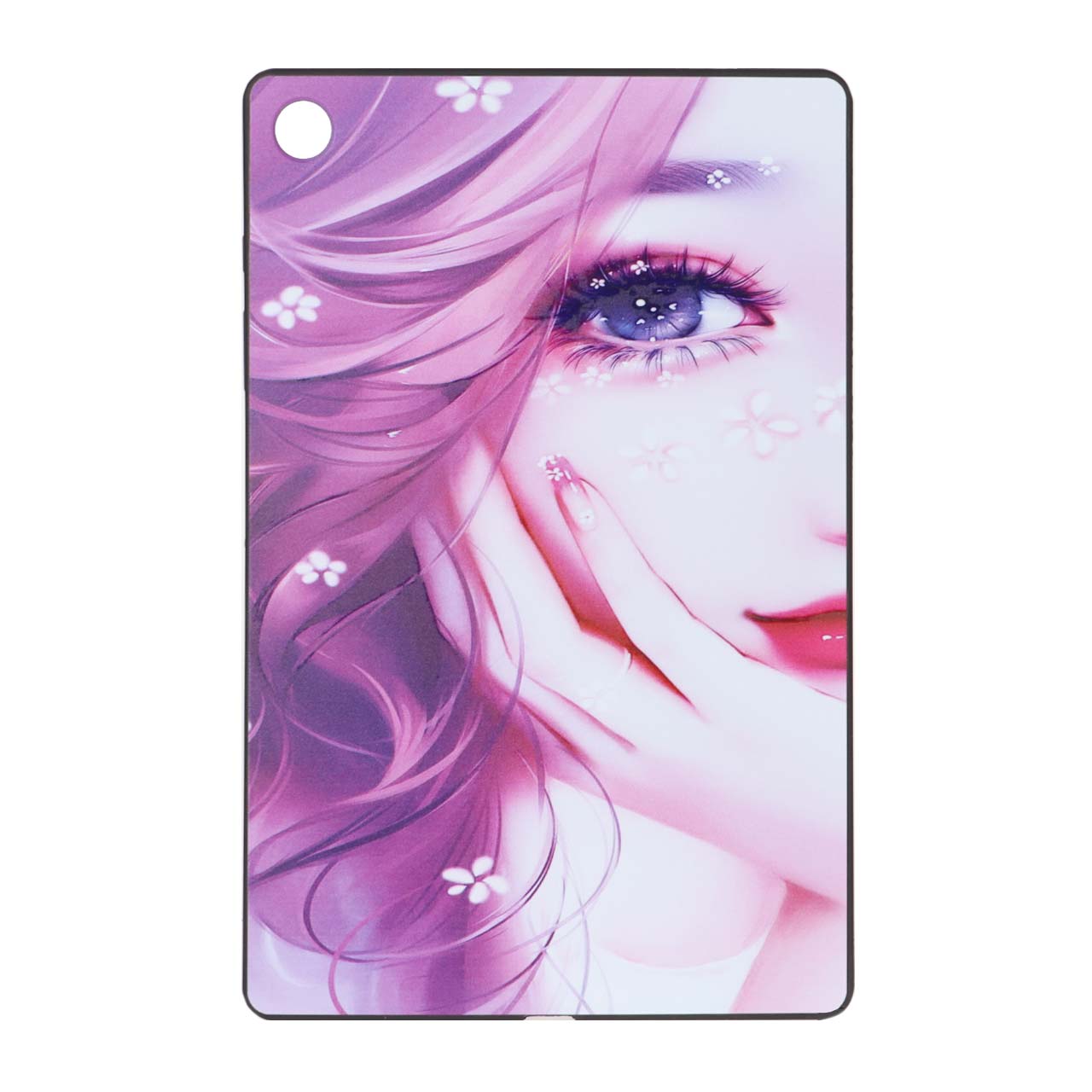 قاب ژله ای طرح فانتزی دختر مو صورتی مناسب برای تبلت سامسونگ گلکسی تب A9 پلاس 5G