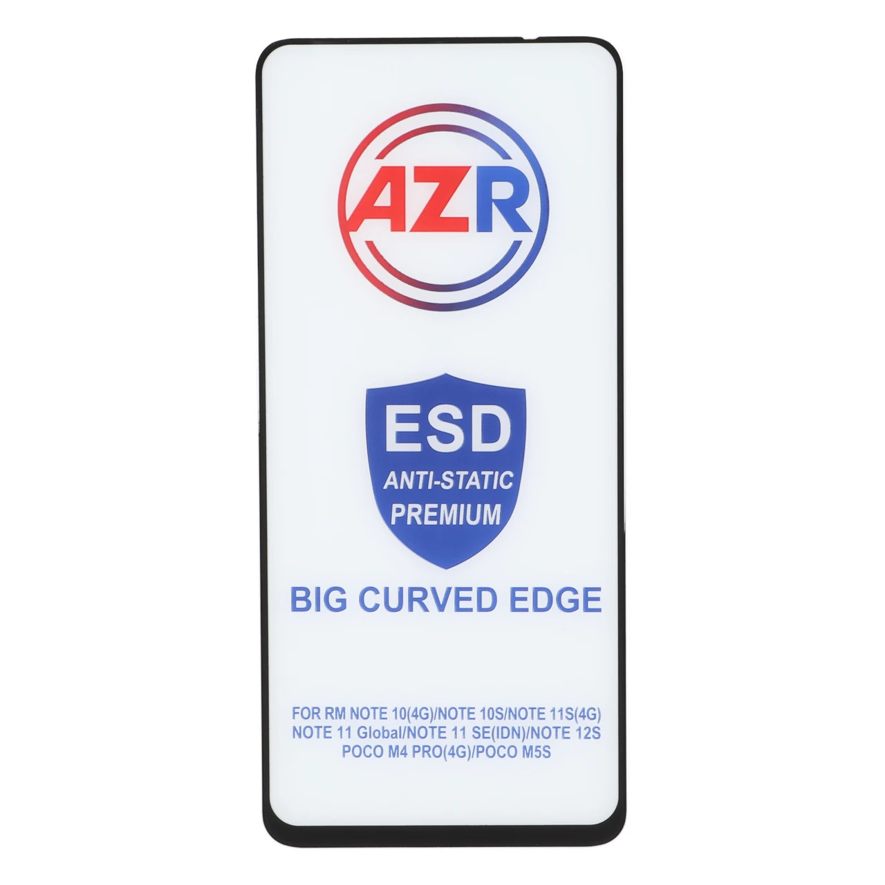 محافظ صفحه نمایش شیشه ای AZR مدل Big Curved ESD مناسب برای شیائومی سری Redmi Note و Poco